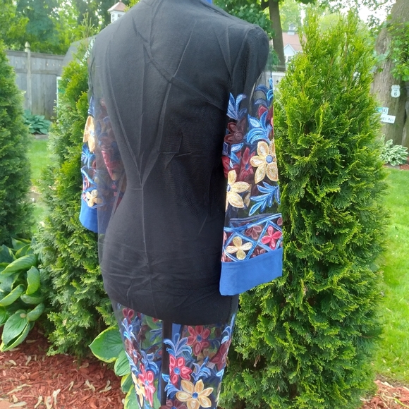 So Sheer Royal Blue Open Front Leisure Robe STUNNING 💗 - Picture 7 of 9